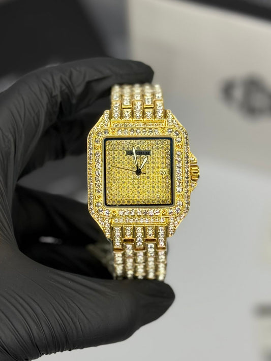 Cartier Panthère Iced Out – Full Yellow Gold Diamond Pavé